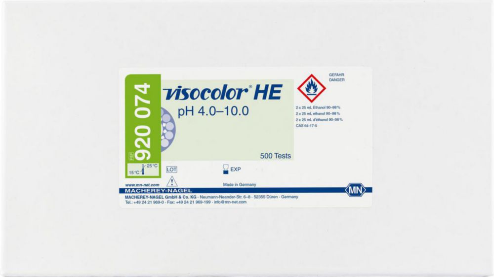 Testovací soupravy, <i><sup>VISOCOLOR®HE</sup> pro </i>analýzu vody