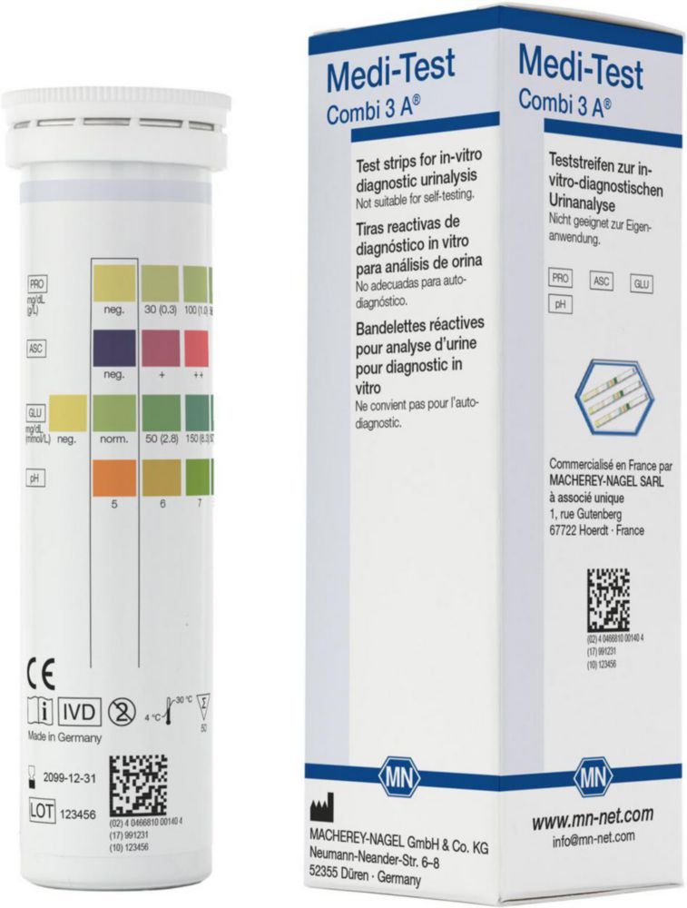 Testovací proužky pro analýzu moči MEDI-TEST Combi