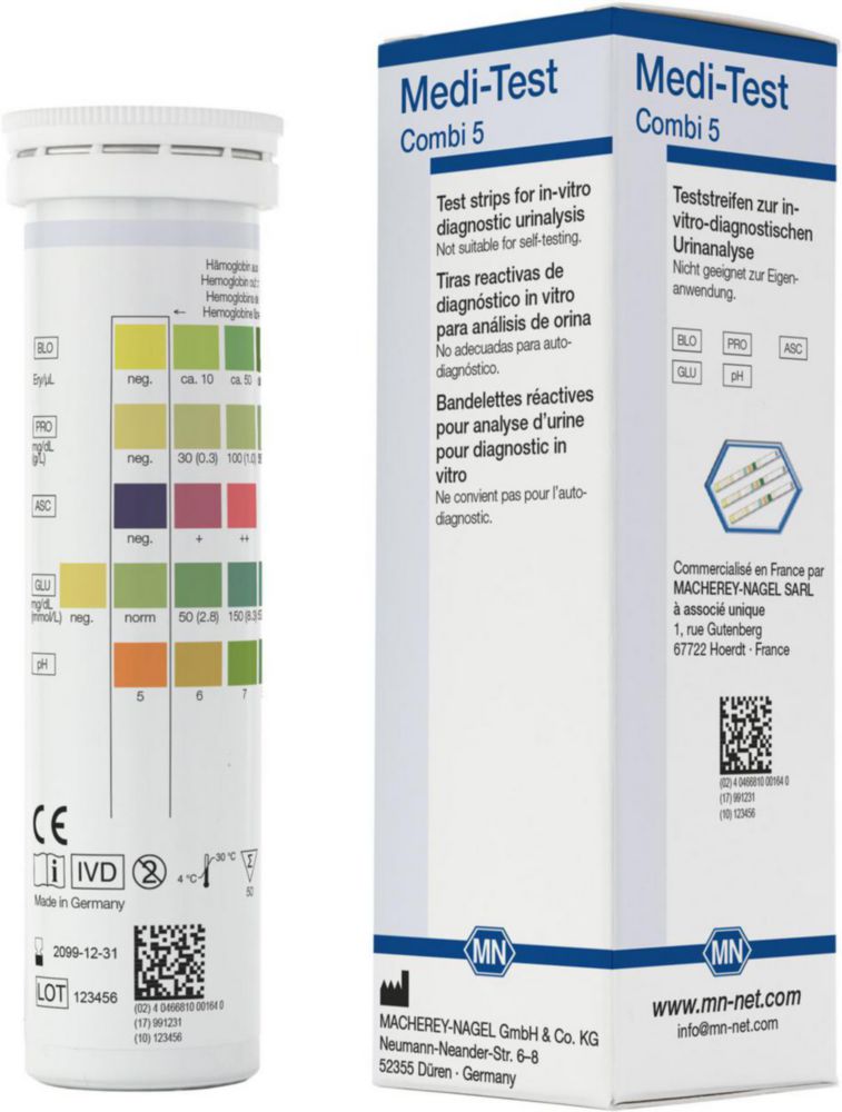 Testovací proužky pro analýzu moči MEDI-TEST Combi