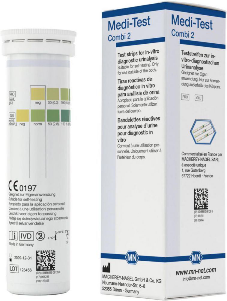 Testovací proužky pro analýzu moči MEDI-TEST Combi
