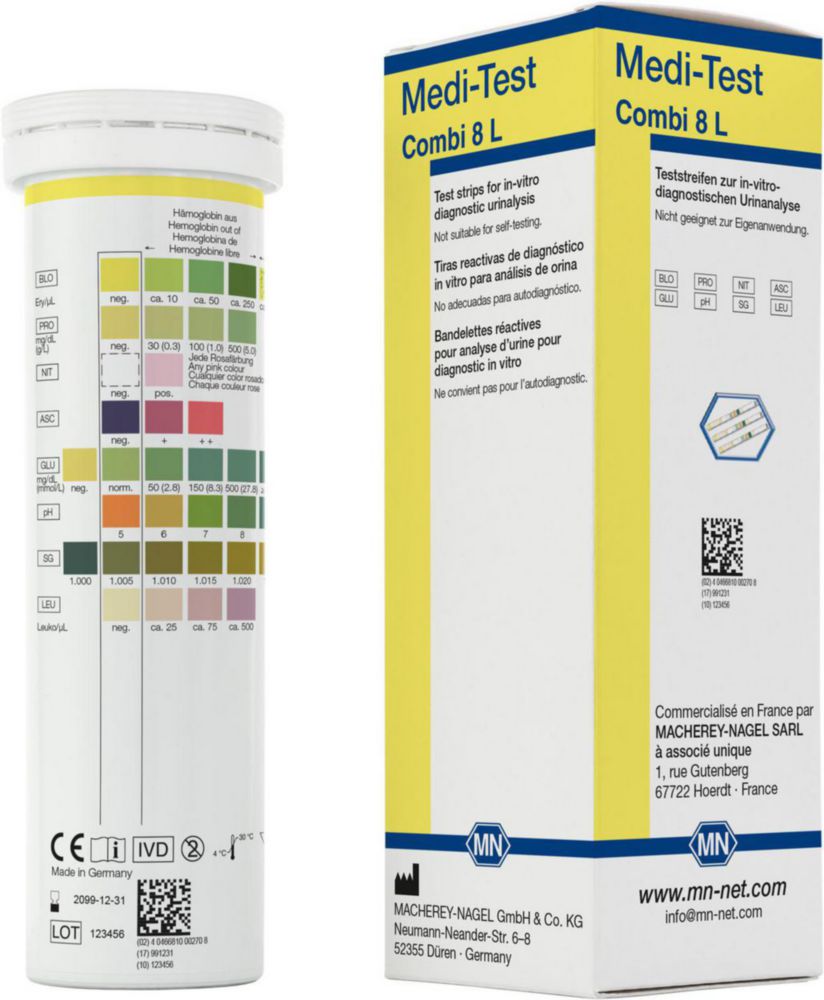 Testovací proužky pro analýzu moči MEDI-TEST Combi