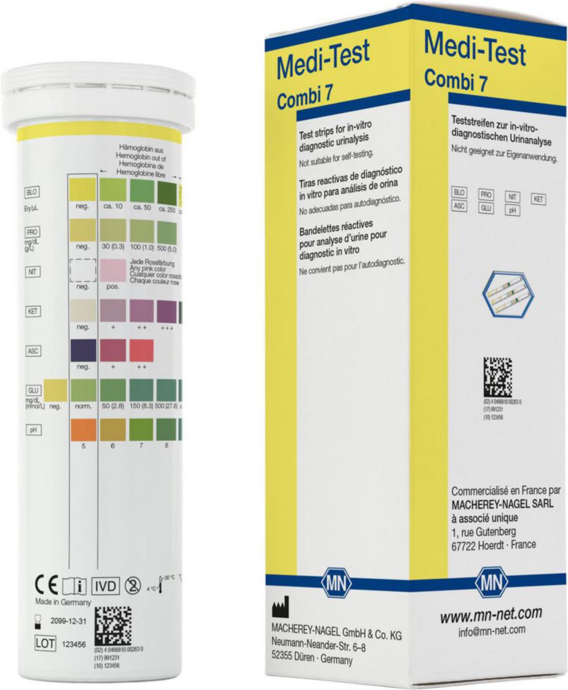 Testovací proužky pro analýzu moči MEDI-TEST Combi