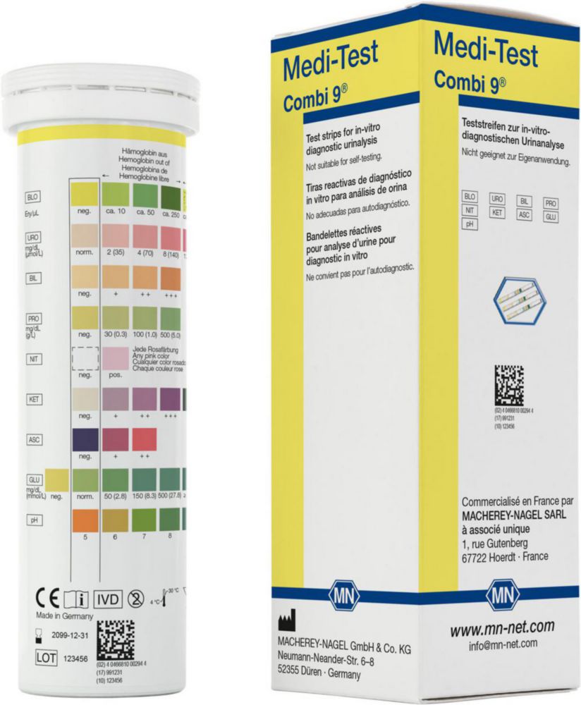 Testovací proužky pro analýzu moči MEDI-TEST Combi