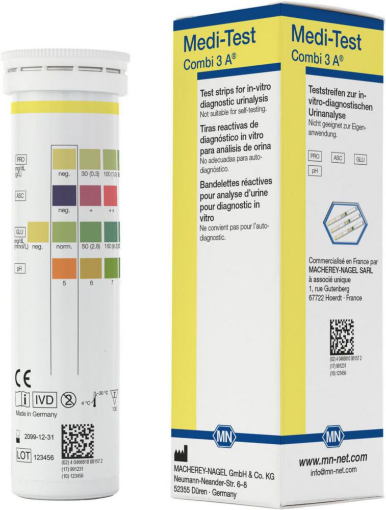 Testovací proužky pro analýzu moči MEDI-TEST Combi