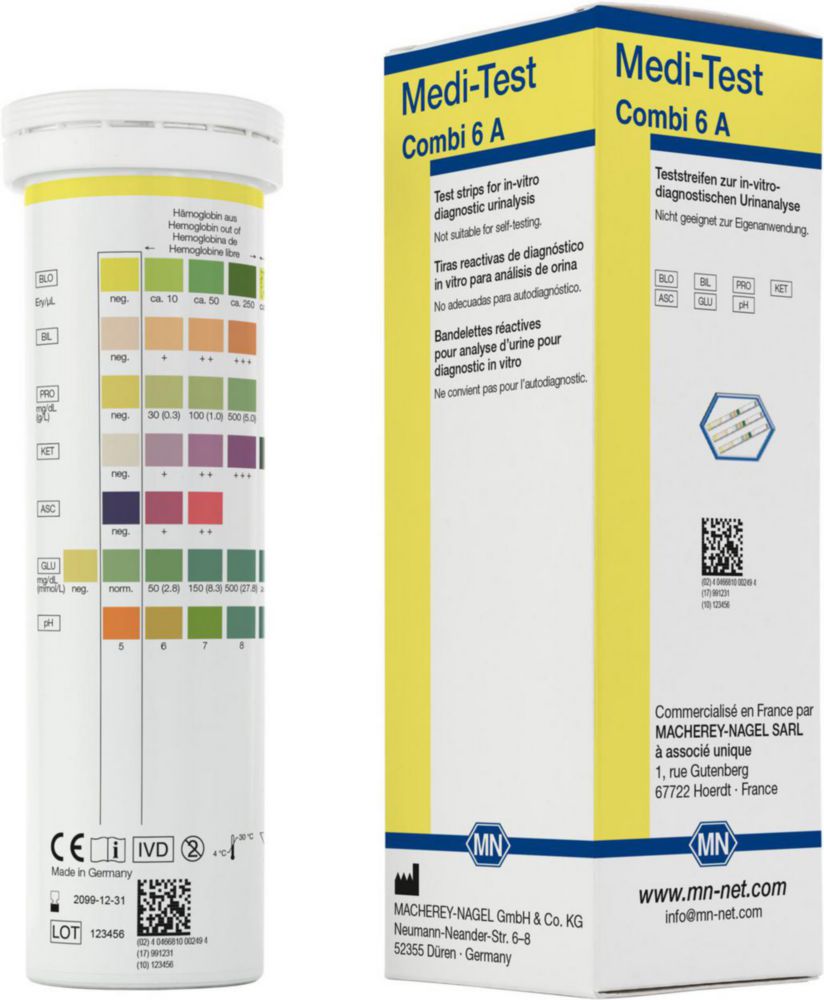 Testovací proužky pro analýzu moči MEDI-TEST Combi