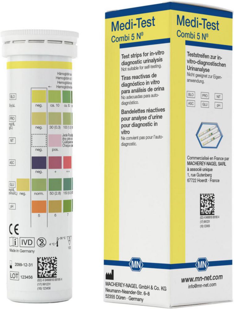 Testovací proužky pro analýzu moči MEDI-TEST Combi