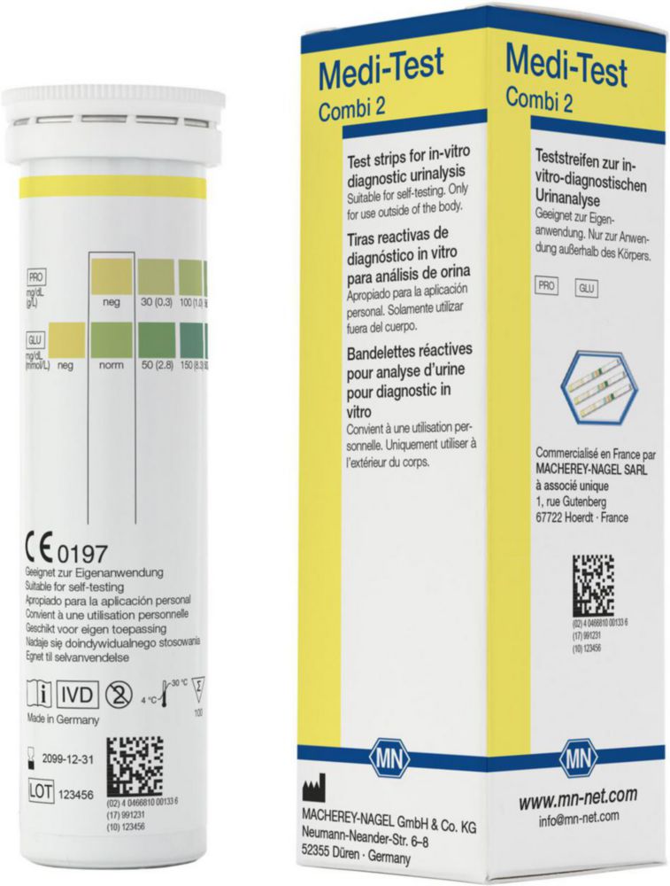 Testovací proužky pro analýzu moči MEDI-TEST Combi