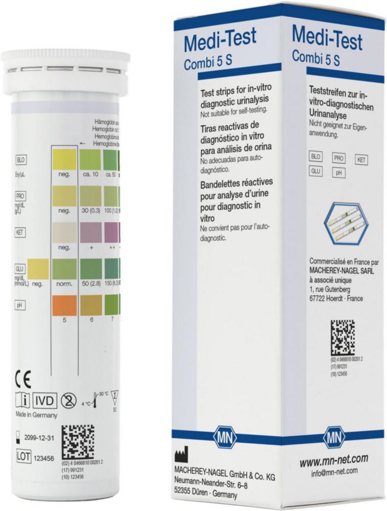 Testovací proužky pro analýzu moči MEDI-TEST Combi