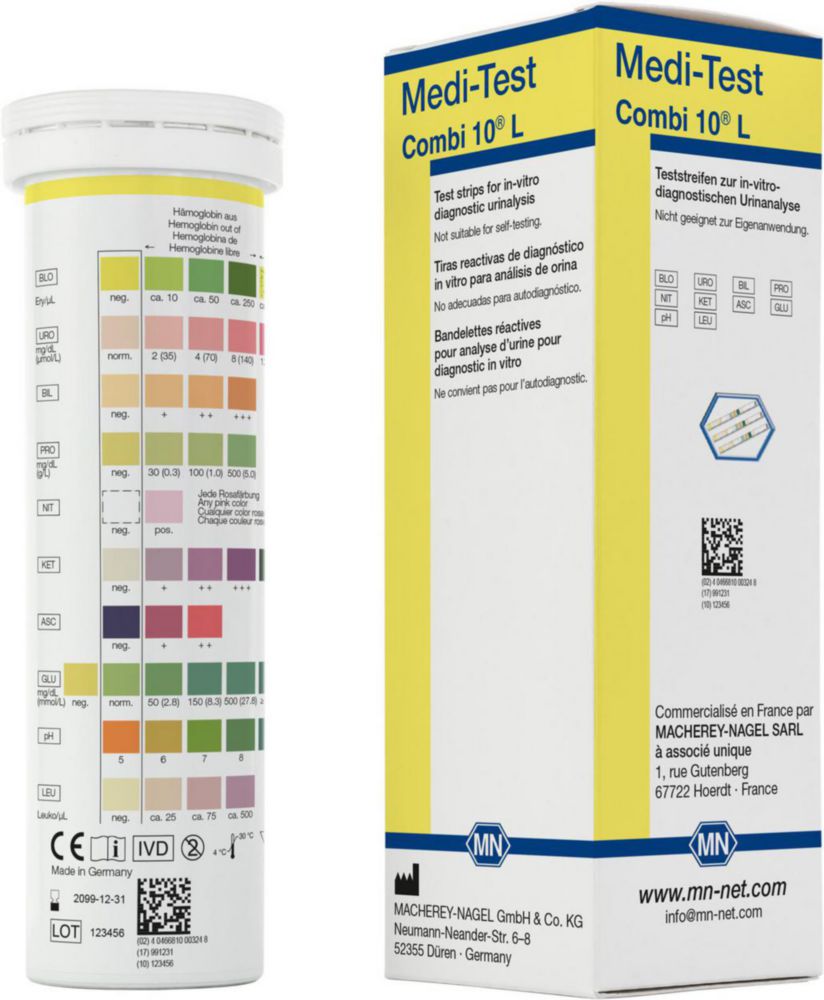 Testovací proužky pro analýzu moči MEDI-TEST Combi