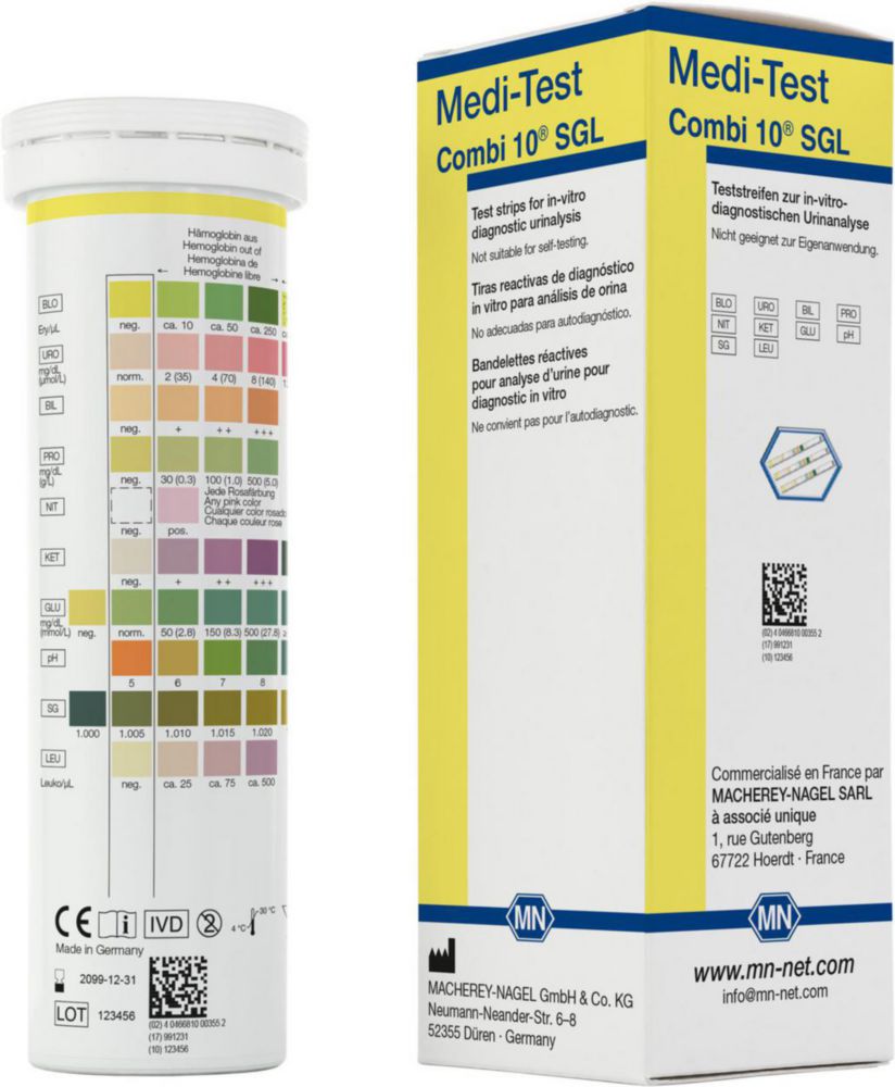Testovací proužky pro analýzu moči MEDI-TEST Combi