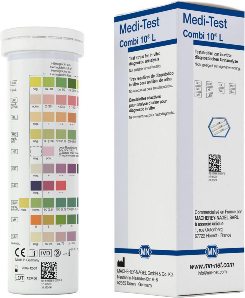 Testovací proužky pro analýzu moči MEDI-TEST Combi