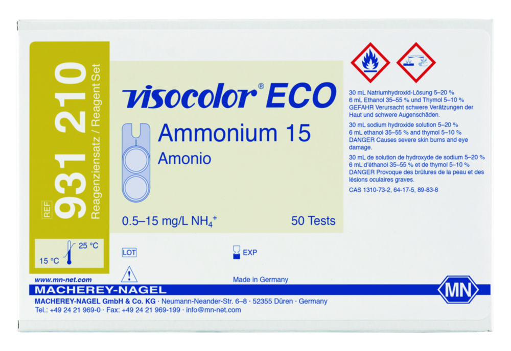 Testovací soupravy, <i><sup>VISOCOLOR®ECO</sup> pro </i>analýzu vody, doplňovací balení