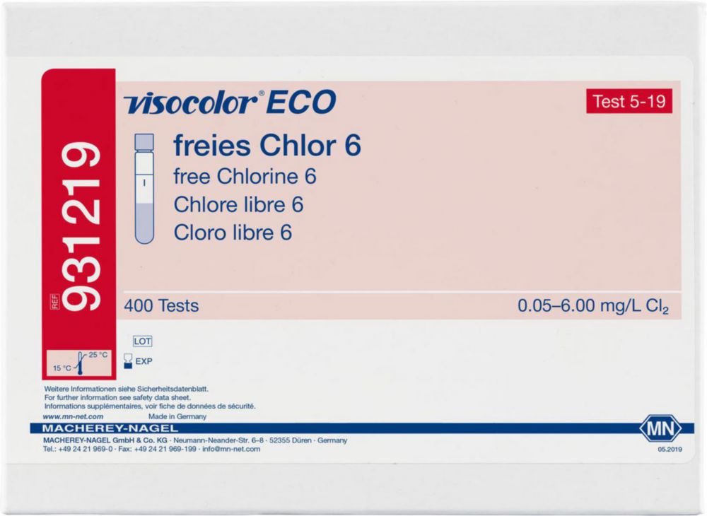 Testovací soupravy, <i><sup>VISOCOLOR®ECO</sup> pro </i>analýzu vody, doplňovací balení