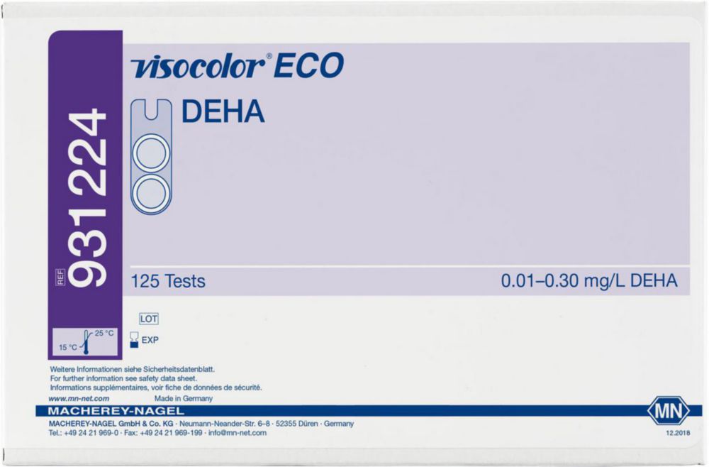 Testovací soupravy, <i><sup>VISOCOLOR®ECO</sup> pro </i>analýzu vody, doplňovací balení