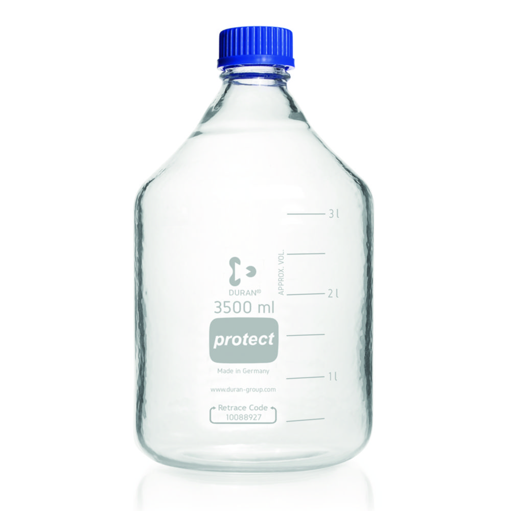 Laboratorní lahve Protect <sup>DURAN®</sup>, se zpětným kódem, se šroubovacím uzávěrem