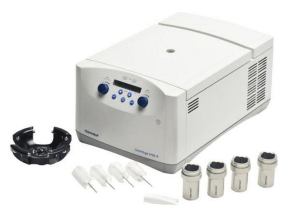 Centrifuga 5702 R (IVD) s rotorem A-4-38 a adaptérem pro zkumavky na odběr krve