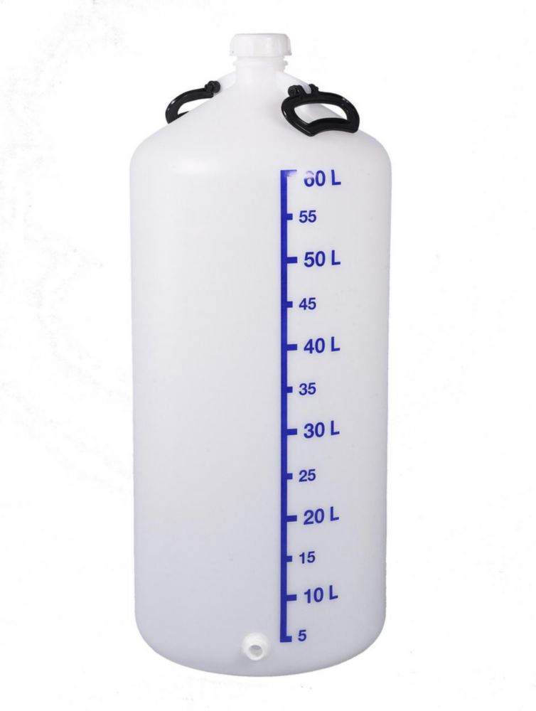 Skladovací láhve se závitovým konektorem, HDPE