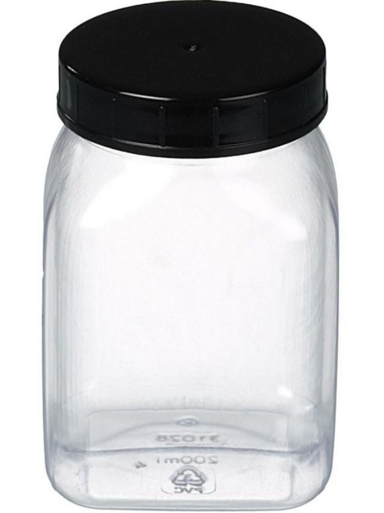 Čtvercové nádoby s širokým hrdlem, PVC, průhledné