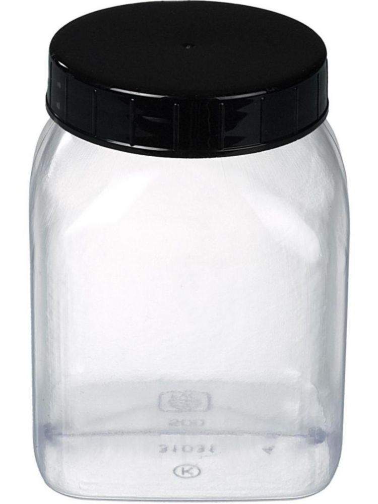 Čtvercové nádoby s širokým hrdlem, PVC, průhledné