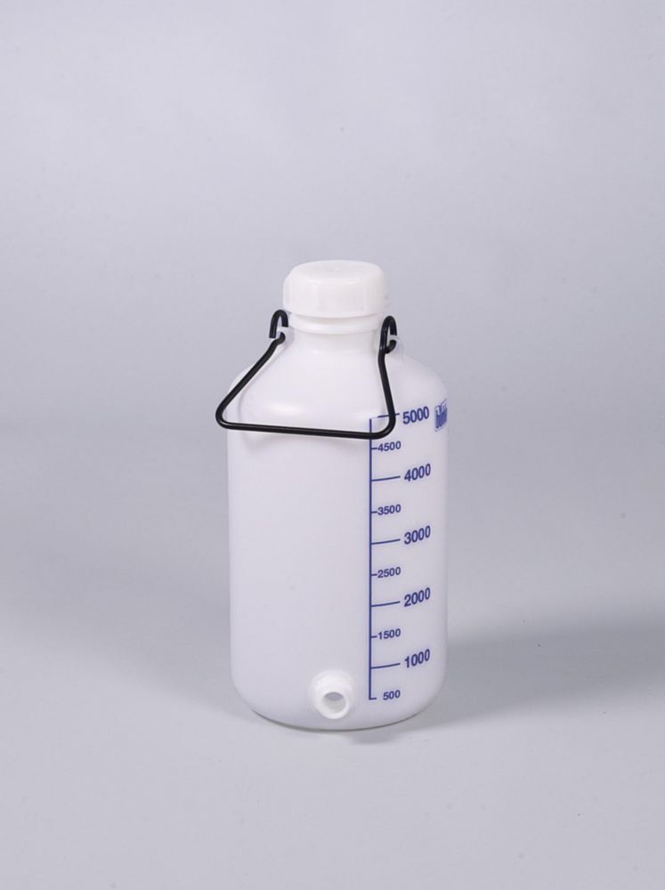 Skladovací láhve se závitovým konektorem, HDPE