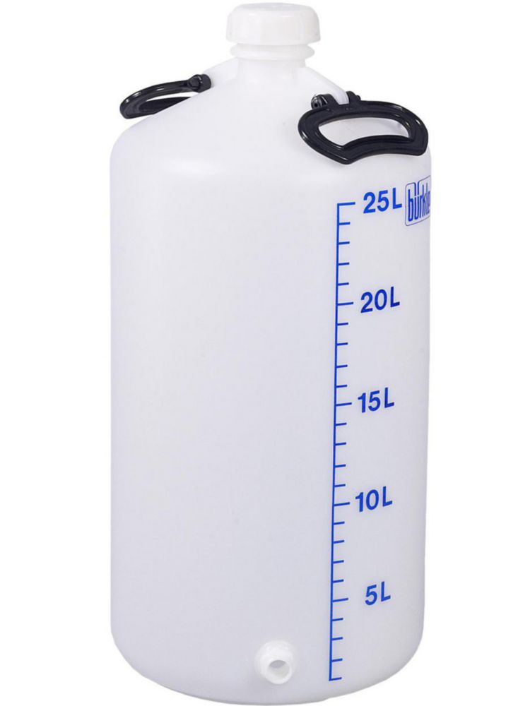 Skladovací láhve se závitovým konektorem, HDPE