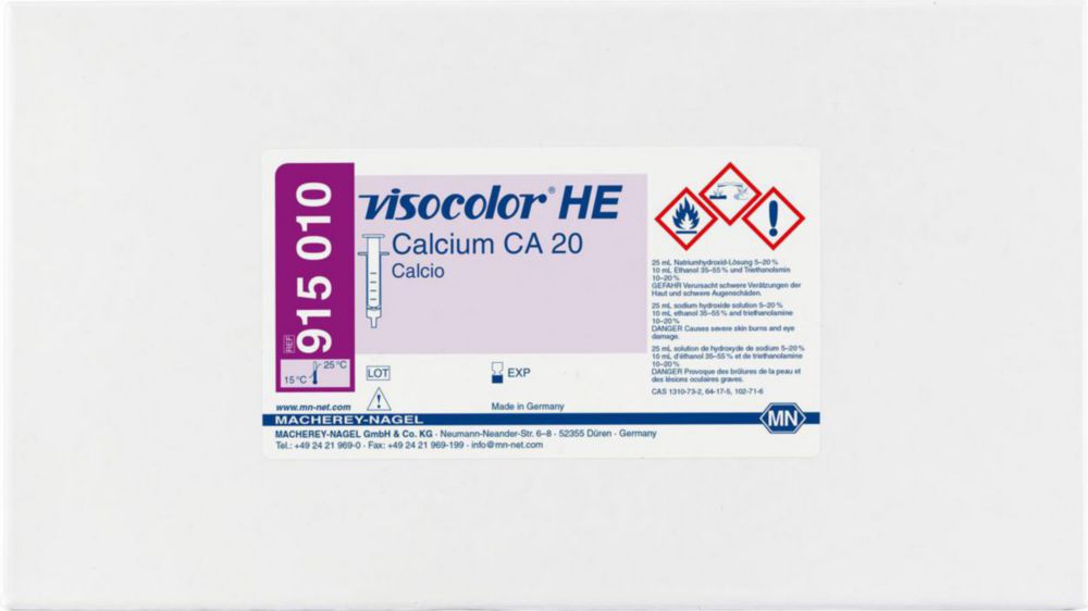 Testovací soupravy, <i><sup>VISOCOLOR®HE</sup> pro </i>analýzu vody