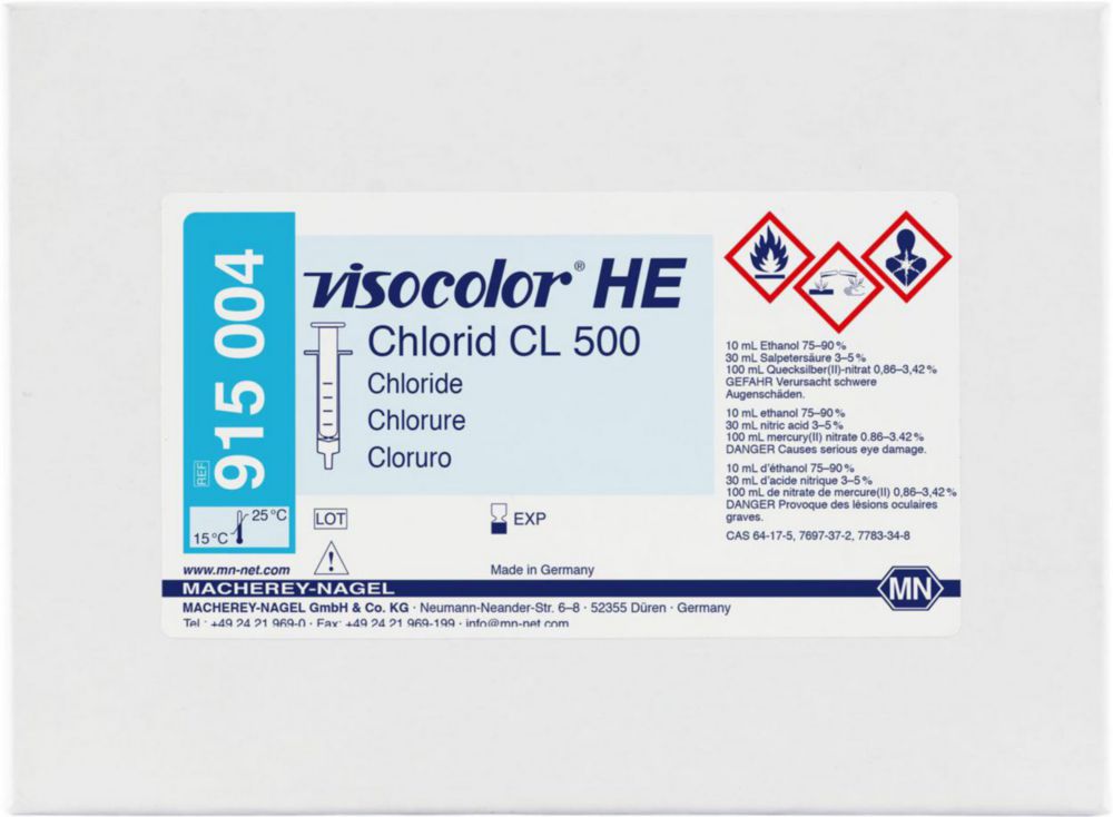 Testovací soupravy, <i><sup>VISOCOLOR®HE</sup> pro </i>analýzu vody