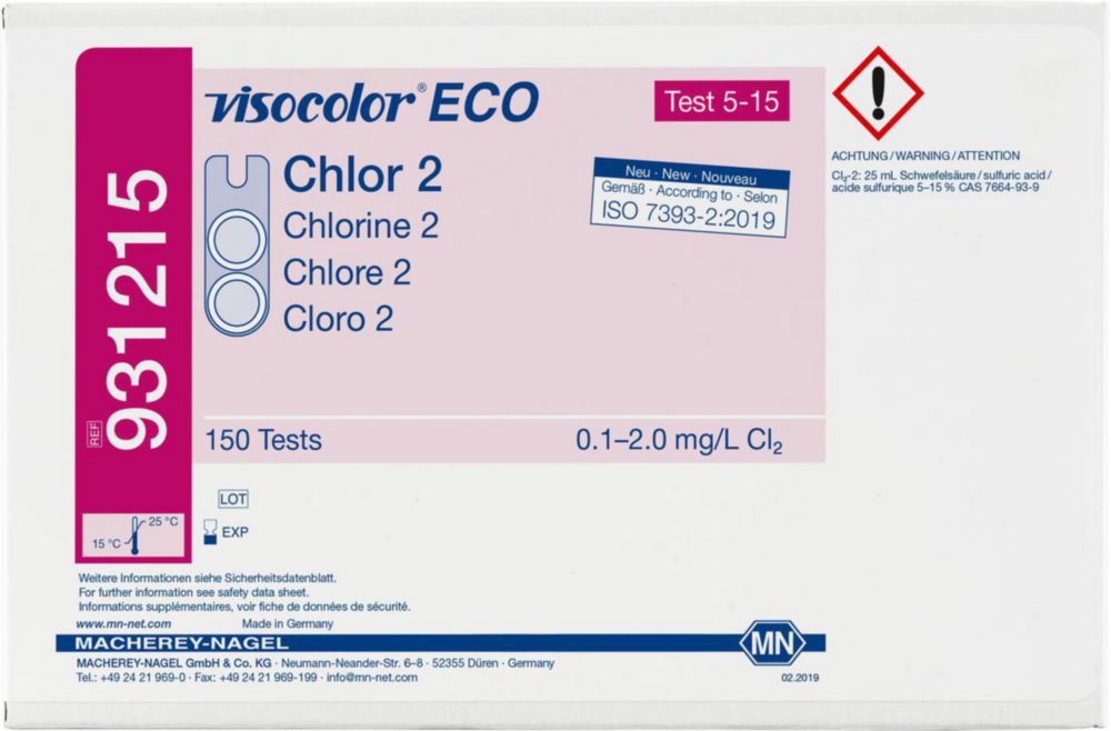 Testovací soupravy, <i><sup>VISOCOLOR®ECO</sup> pro </i>analýzu vody, doplňovací balení