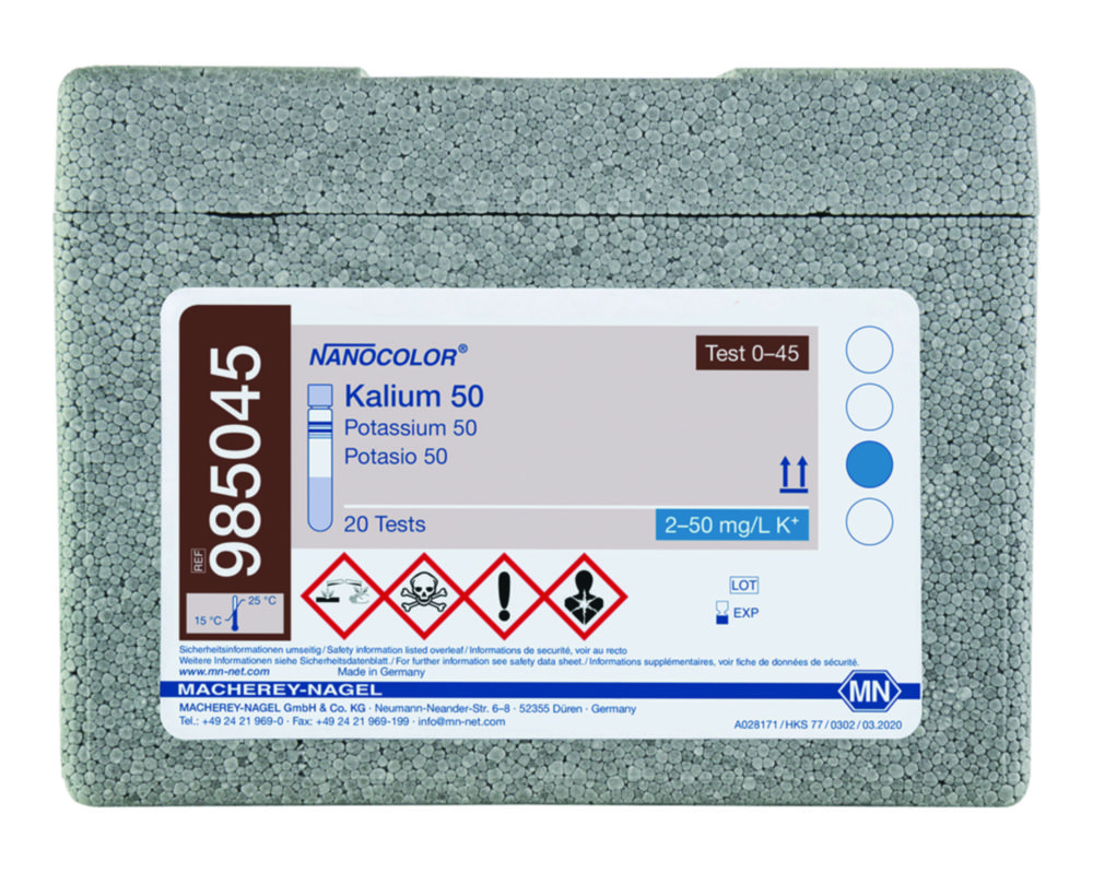 Tube tests NANOCOLOR<sup>® </sup>Potassium