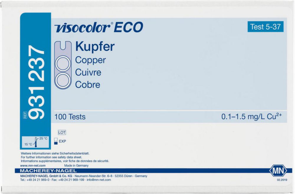 Testovací soupravy, <i><sup>VISOCOLOR®ECO</sup> pro </i>analýzu vody, doplňovací balení