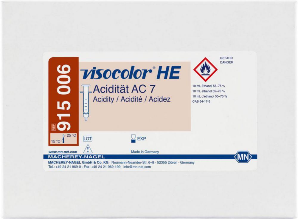 Testovací soupravy, <i><sup>VISOCOLOR®HE</sup> pro </i>analýzu vody