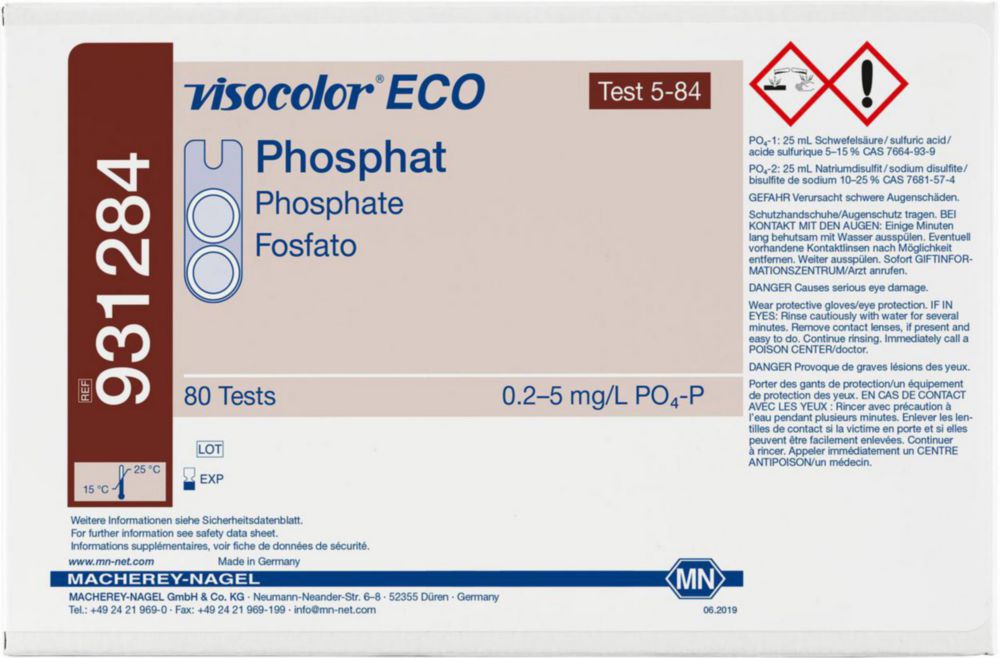 Testovací soupravy, <i><sup>VISOCOLOR®ECO</sup> pro </i>analýzu vody, doplňovací balení