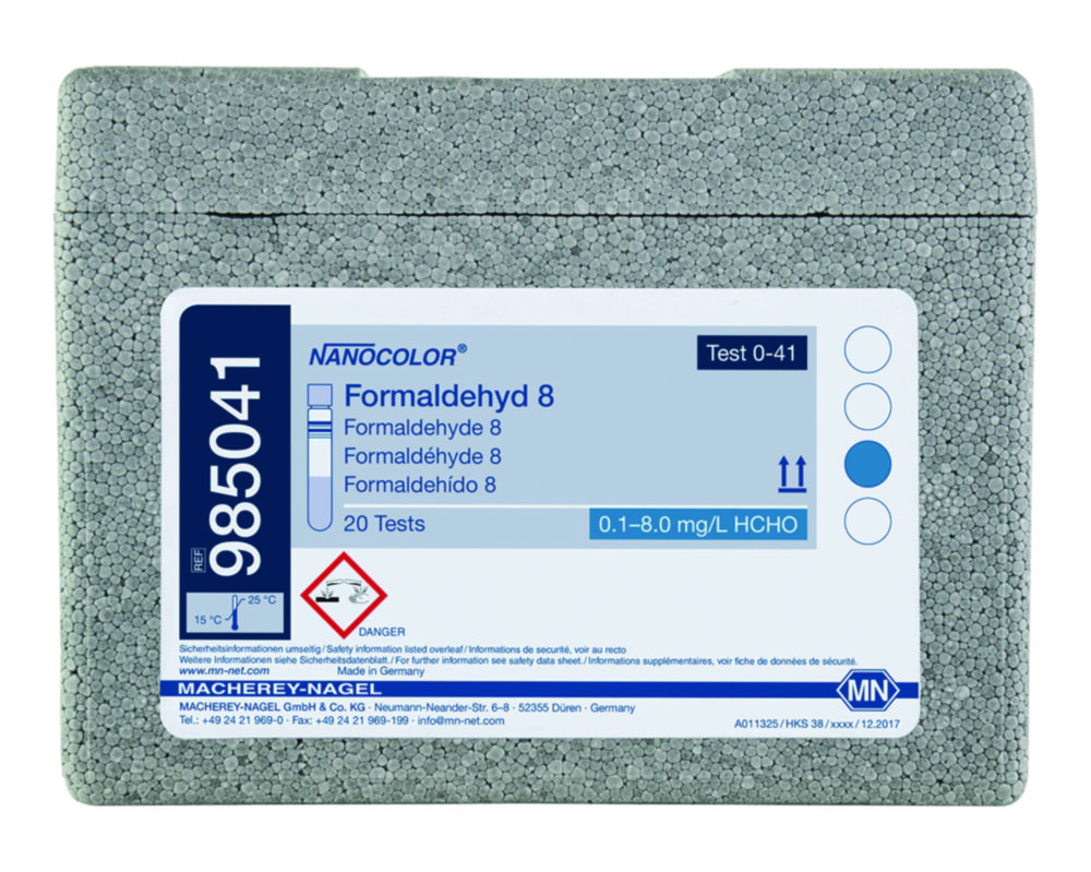 Testy ve zkumavce <sup>NANOCOLOR® </sup>Formaldehyd