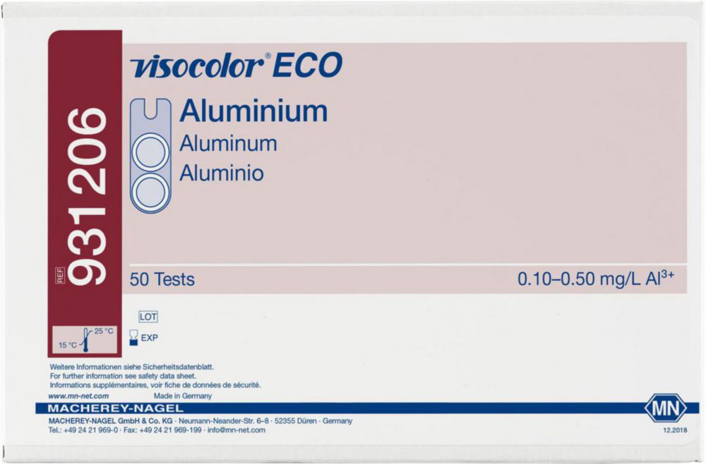 Testovací soupravy, <i><sup>VISOCOLOR®ECO</sup> pro </i>analýzu vody, doplňovací balení