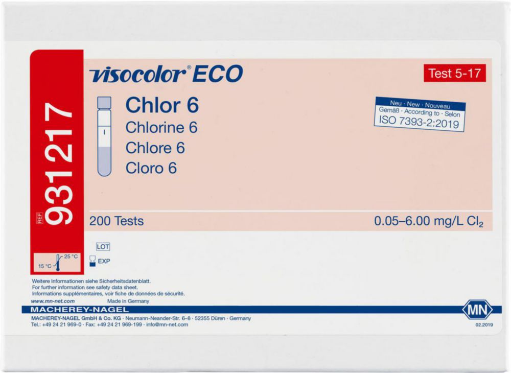 Testovací soupravy, <i><sup>VISOCOLOR®ECO</sup> pro </i>analýzu vody, doplňovací balení