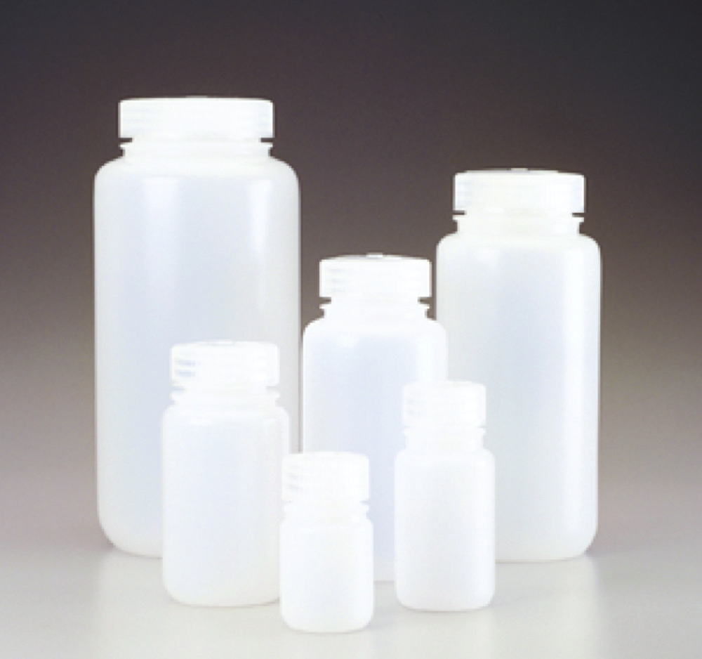 Lahve se širokým hrdlem Nalgene™ Economy, HDPE, se šroubovacím uzávěrem, PP