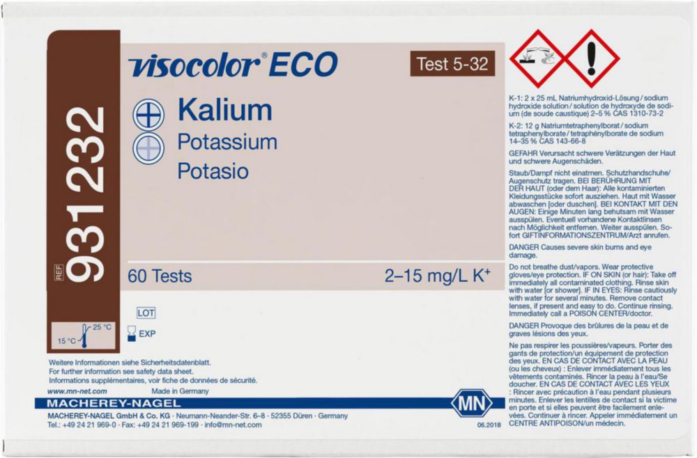 Testovací soupravy, <i><sup>VISOCOLOR®ECO</sup> pro </i>analýzu vody, doplňovací balení