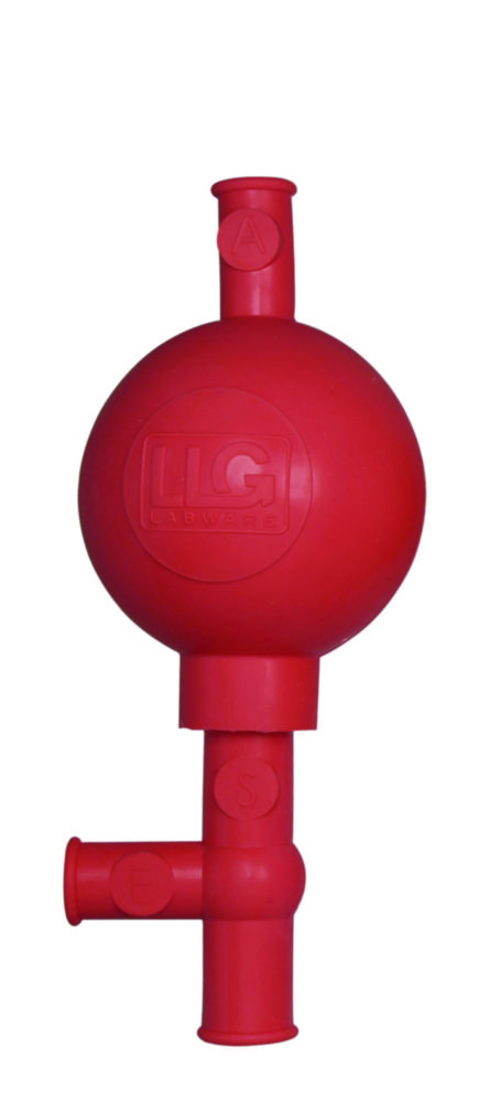 LLG-Bezpečnostní balonek na pipety, pryžová, červená