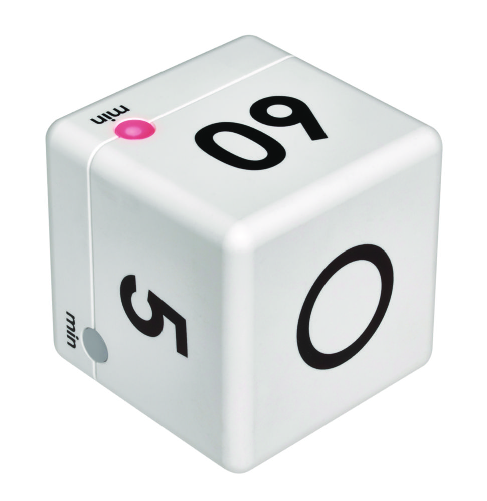 Krátkodobý časovač CUBE TIMER, bílý