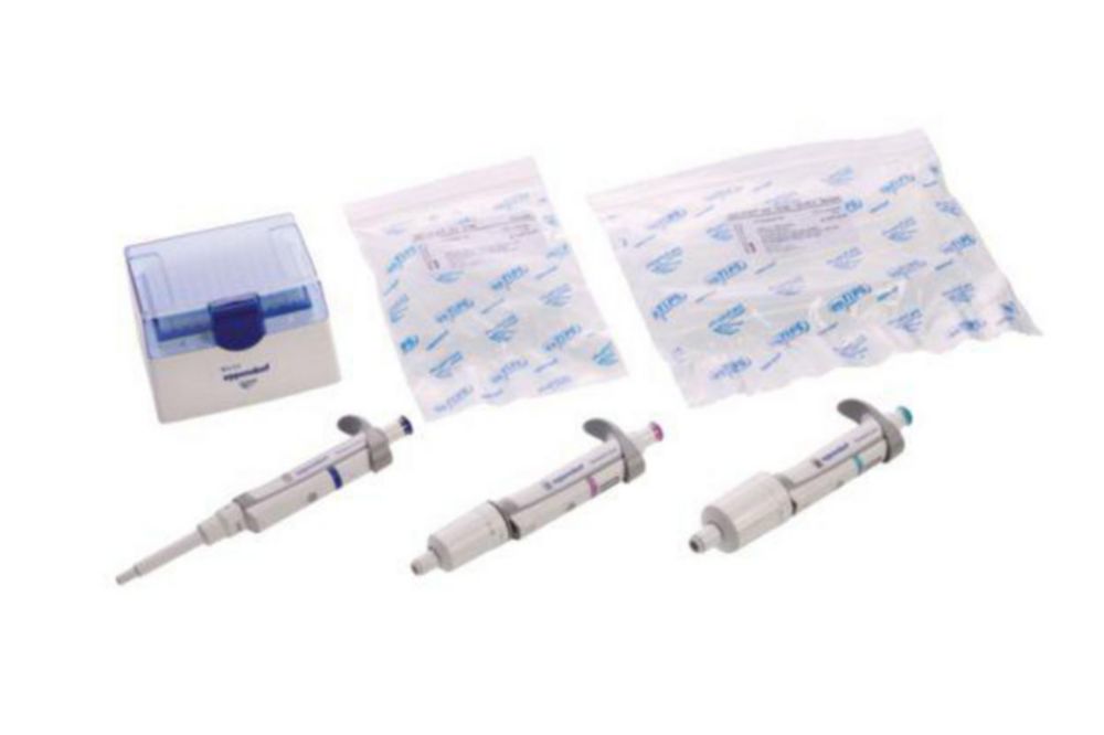 Jednokanálové mikrolitrové pipety Eppendorf Research plus 3-Packs (obecný laboratorní produkt), variabilní