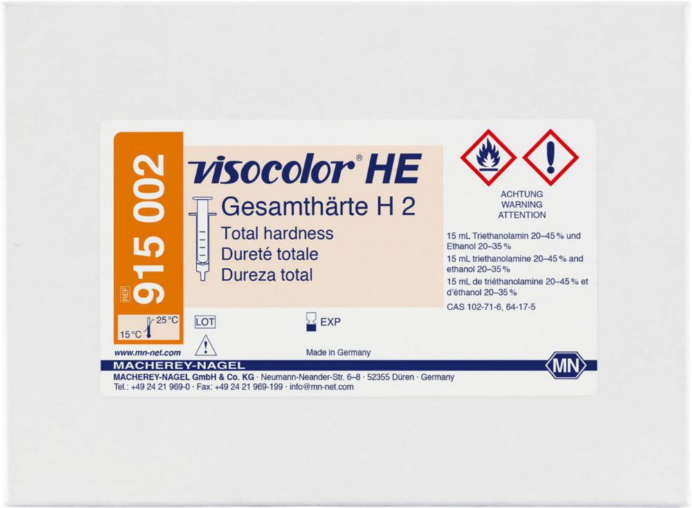 Testovací soupravy, <i><sup>VISOCOLOR®HE</sup> pro </i>analýzu vody