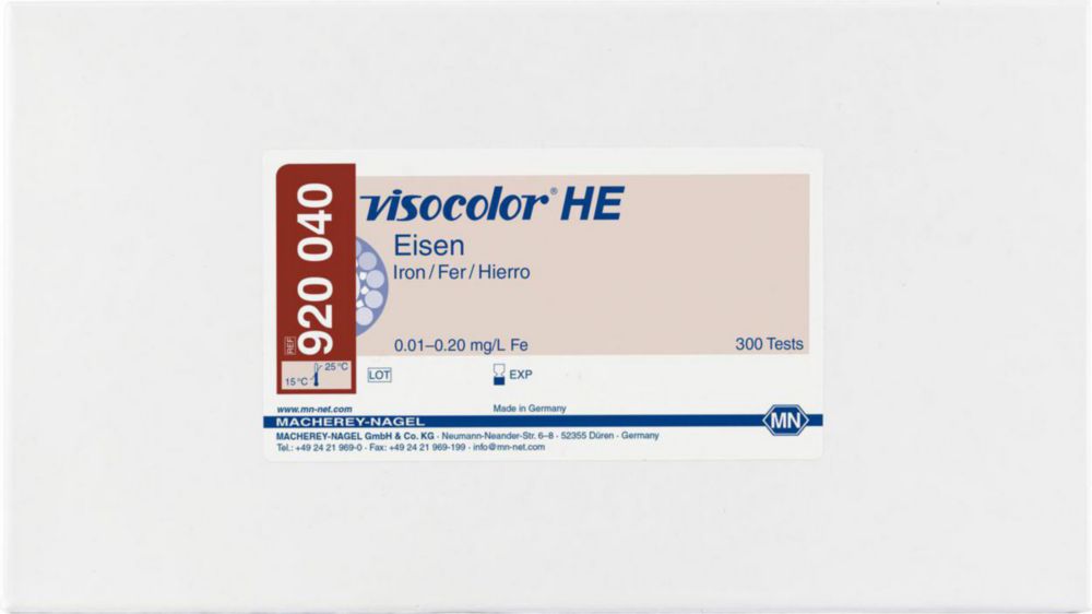 Testovací soupravy, <i><sup>VISOCOLOR®HE</sup> pro </i>analýzu vody