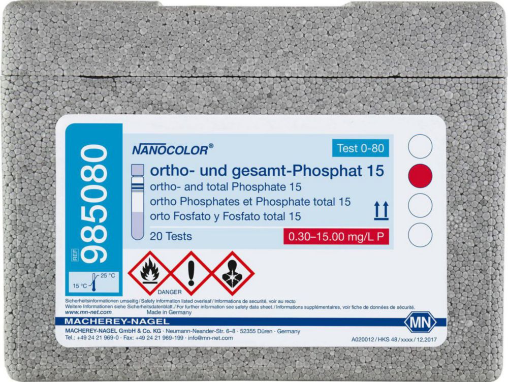 Zkumavkové testy <sup>NANOCOLOR® </sup>orto- a celkový fosfát
