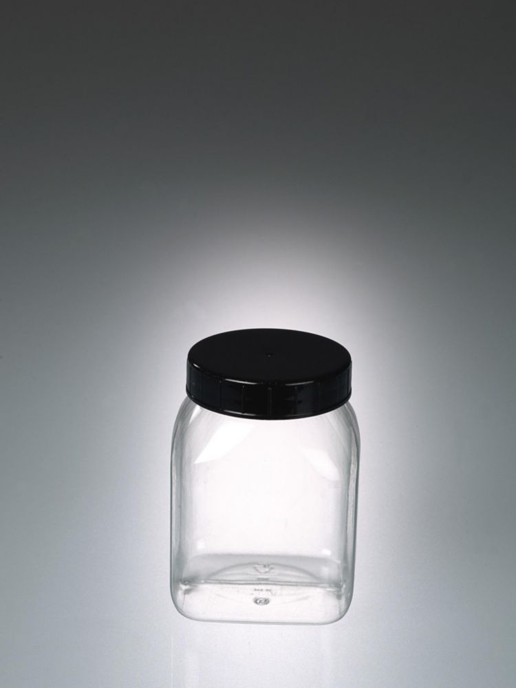 Square wide-mouth containers, PETG