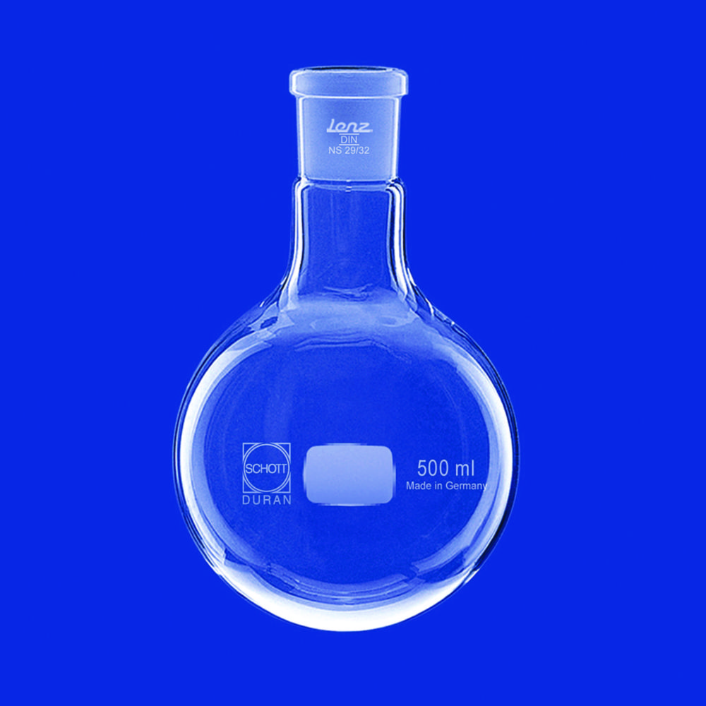 Baňky s kulatým dnem a kuželovým broušeným spojem, <sup>DURAN®</sup>