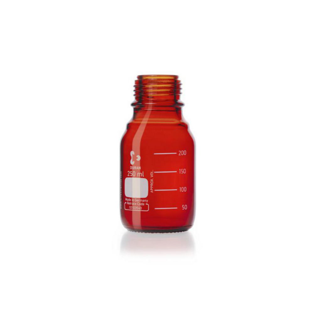 Laboratorní láhve, <sup>DURAN®</sup> jantarové barvy, se sledovacím kódem