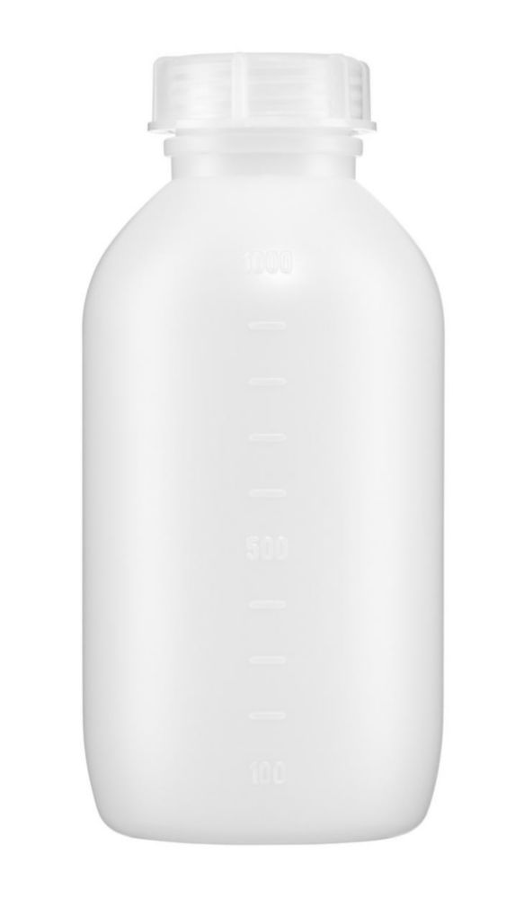 Lahve se středním hrdlem, série 307, HDPE se šroubovacím uzávěrem, PP