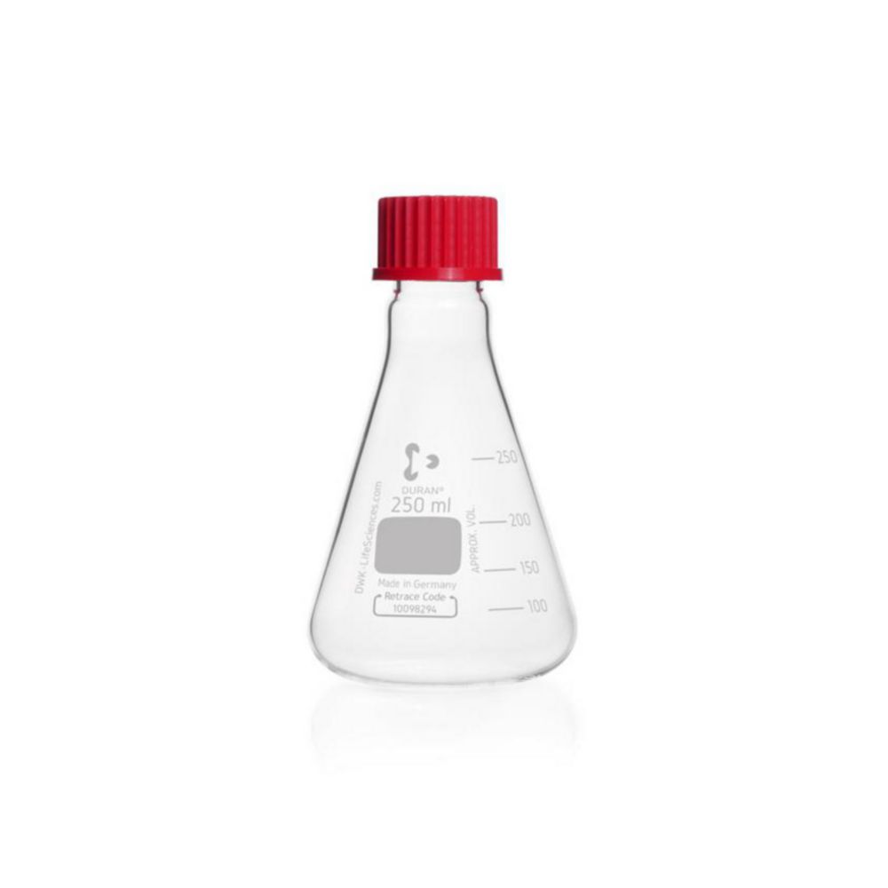 Erlenmeyerovy baňky, <sup>DURAN®</sup>, se šroubovacím hrdlem