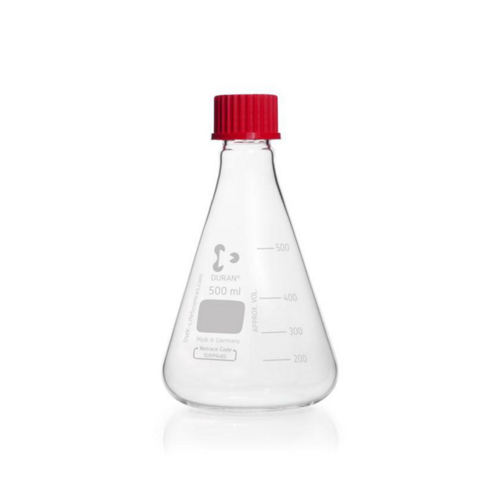 Erlenmeyerovy baňky, <sup>DURAN®</sup>, se šroubovacím hrdlem