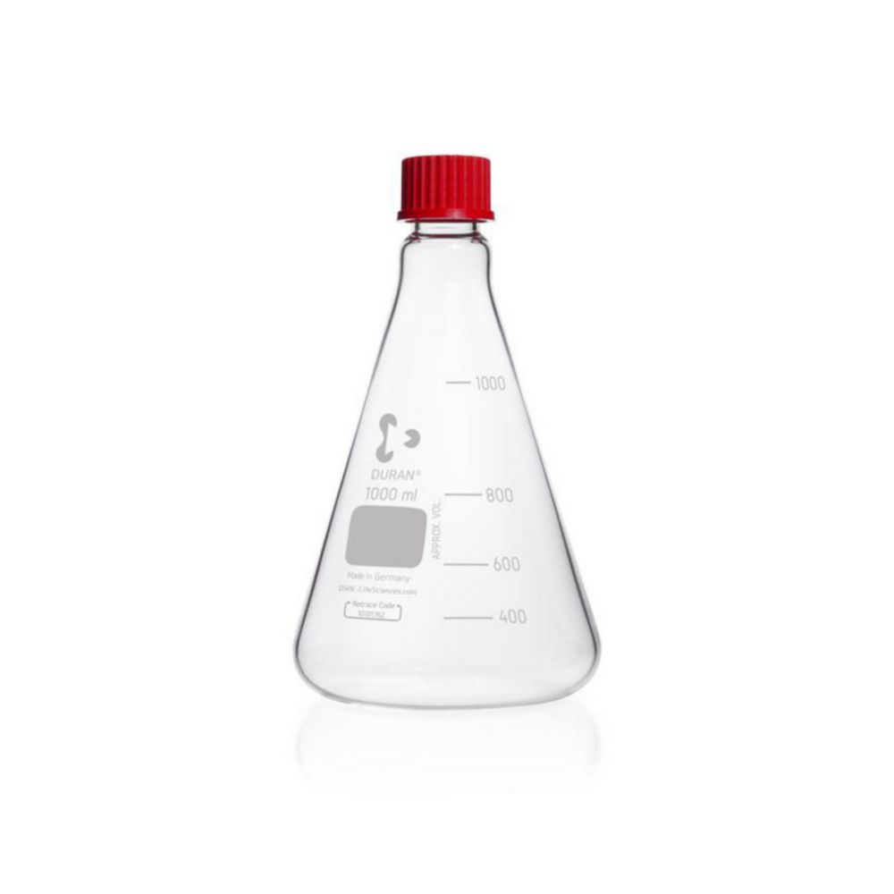 Erlenmeyerovy baňky, <sup>DURAN®</sup>, se šroubovacím hrdlem